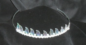 Iridescent Feather Leaves Tiara