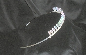 Iridescent Triple Bubbles Tiara side view