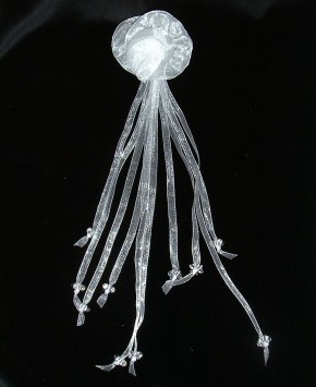 Organza Rose pony tail decoration