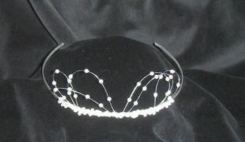 Pearl Bead Butterfly Tiara