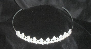 Hearts & Crystal Beads Tiara