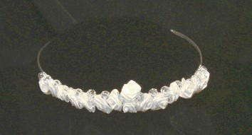 Tiara of Roses & Crystal Beads