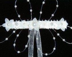 Butterfly & Flowers Barette detail