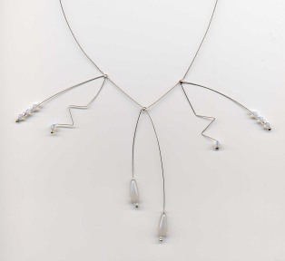 Detail of Drop & Swarovski crystal Necklace