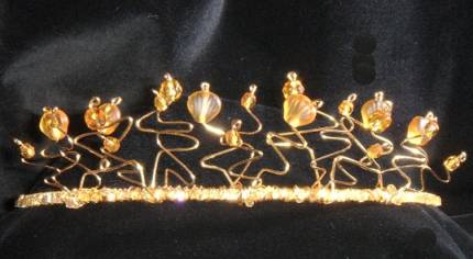 Golden topaz glass shells